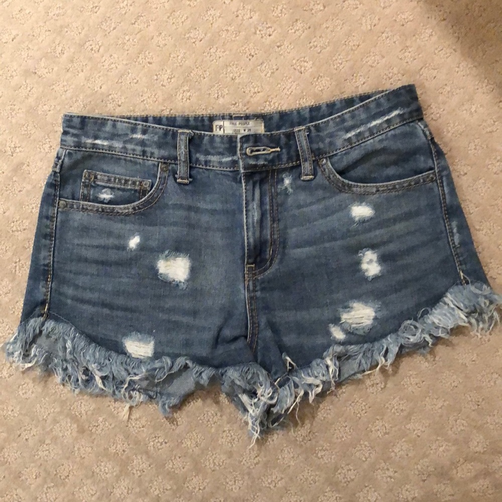 Free People cut off denim shorts